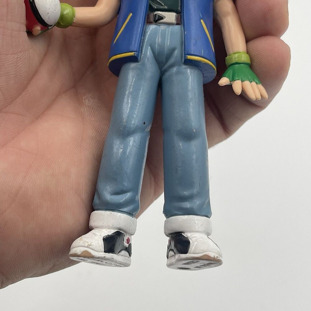 Vintage Ash Ketchum Pokemon Trainer Figure 4.75" TOMY 1998 Pokemon Game Freak - Picture 4 of 13